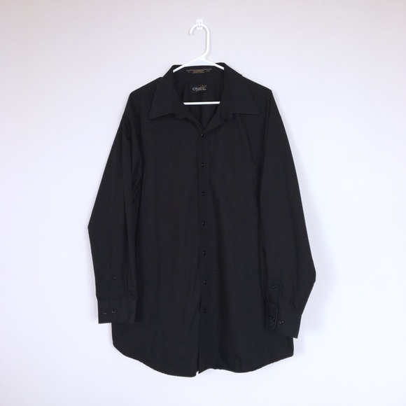 macys mens black dress shirt